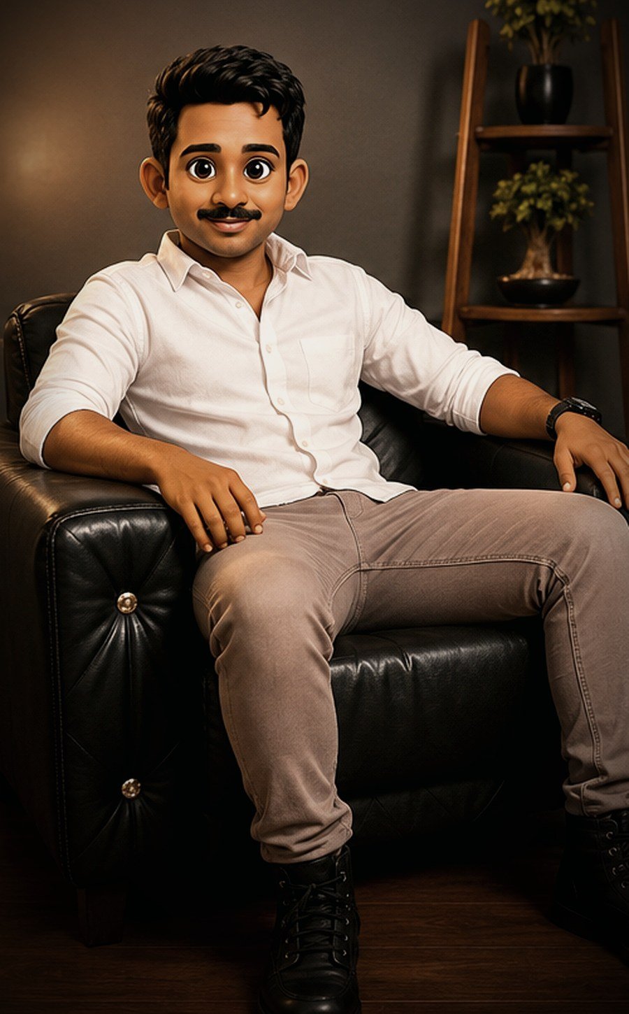 Shiva Sai Saran seated for a portfolio portrait